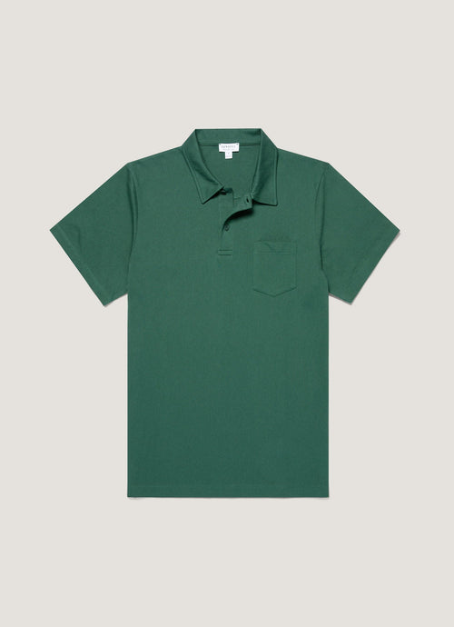Mens Riviera Polo Shirt In Forest Mpol1026 Gnjd