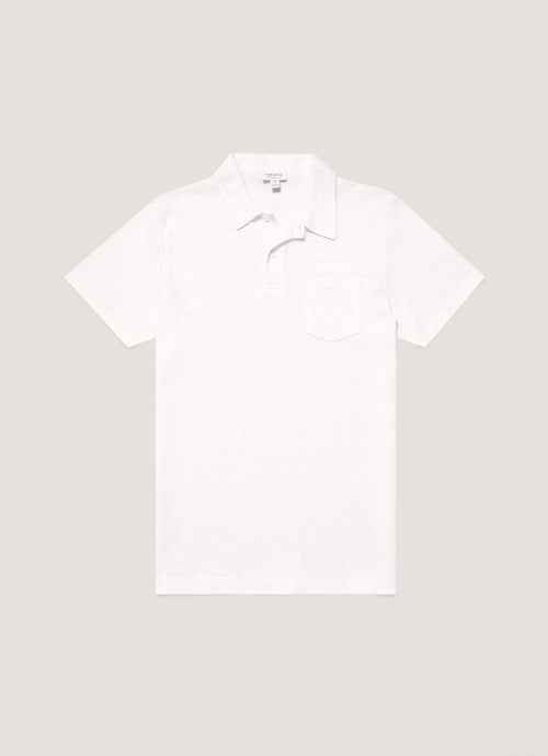 Mens Cotton Riviera Polo Shirt White Mpol1026