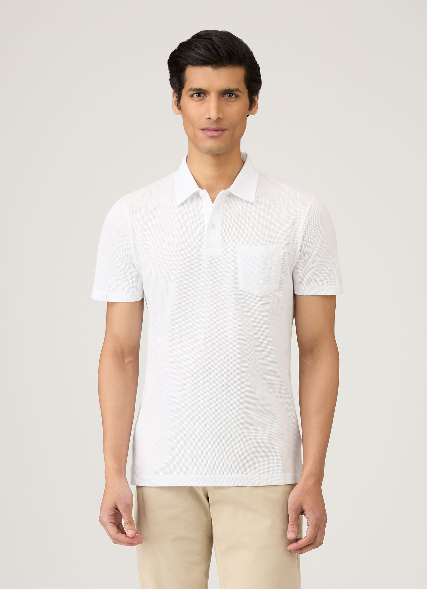 Mens Cotton Riviera Polo Shirt White Mpol1026