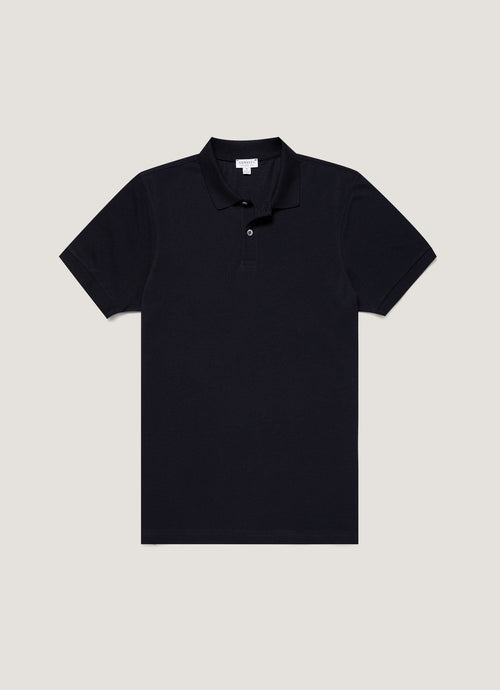 Mens Pique Polo Shirt In Midnight Navy Mpol1028 Buvn
