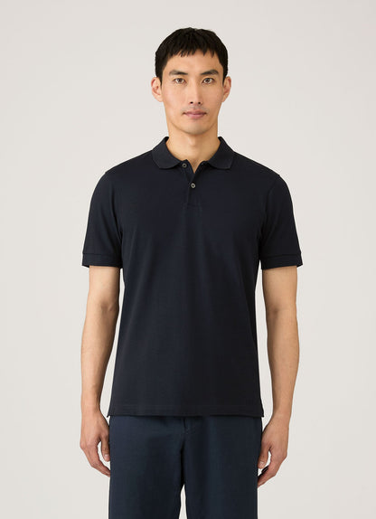 Mens Pique Polo Shirt In Midnight Navy Mpol1028 Buvn