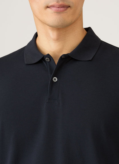 Mens Pique Polo Shirt In Midnight Navy Mpol1028 Buvn