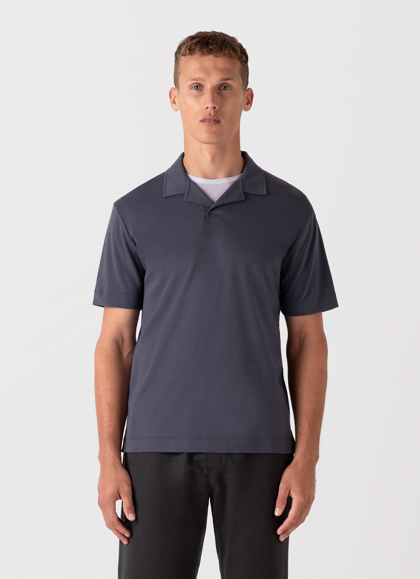 Mens Heavyweight Polo Shirt In Slate Blue Mpol1071 Buua