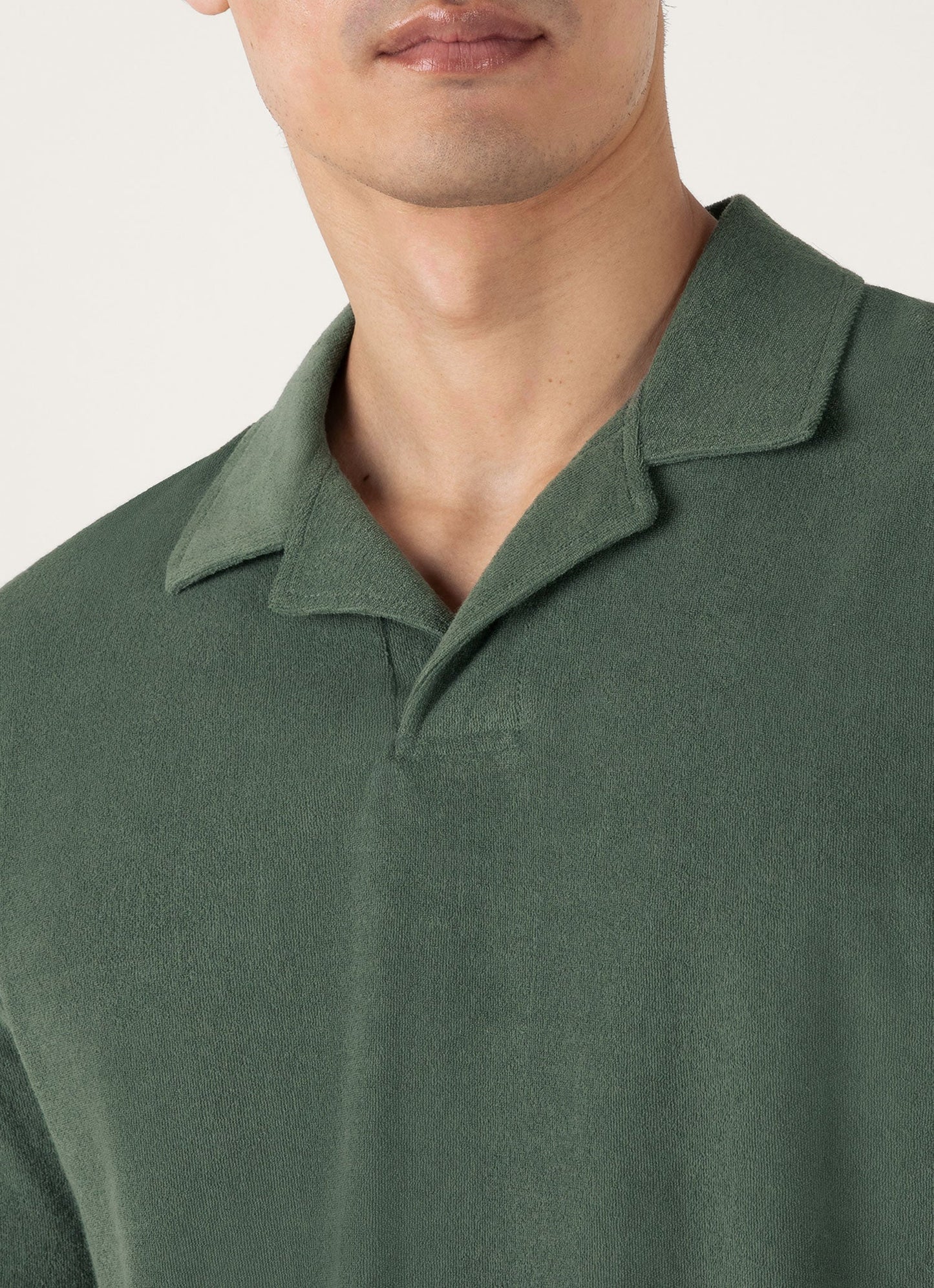 Mens Towelling Polo Shirt In Dusk Green Mpol1574 Gnij