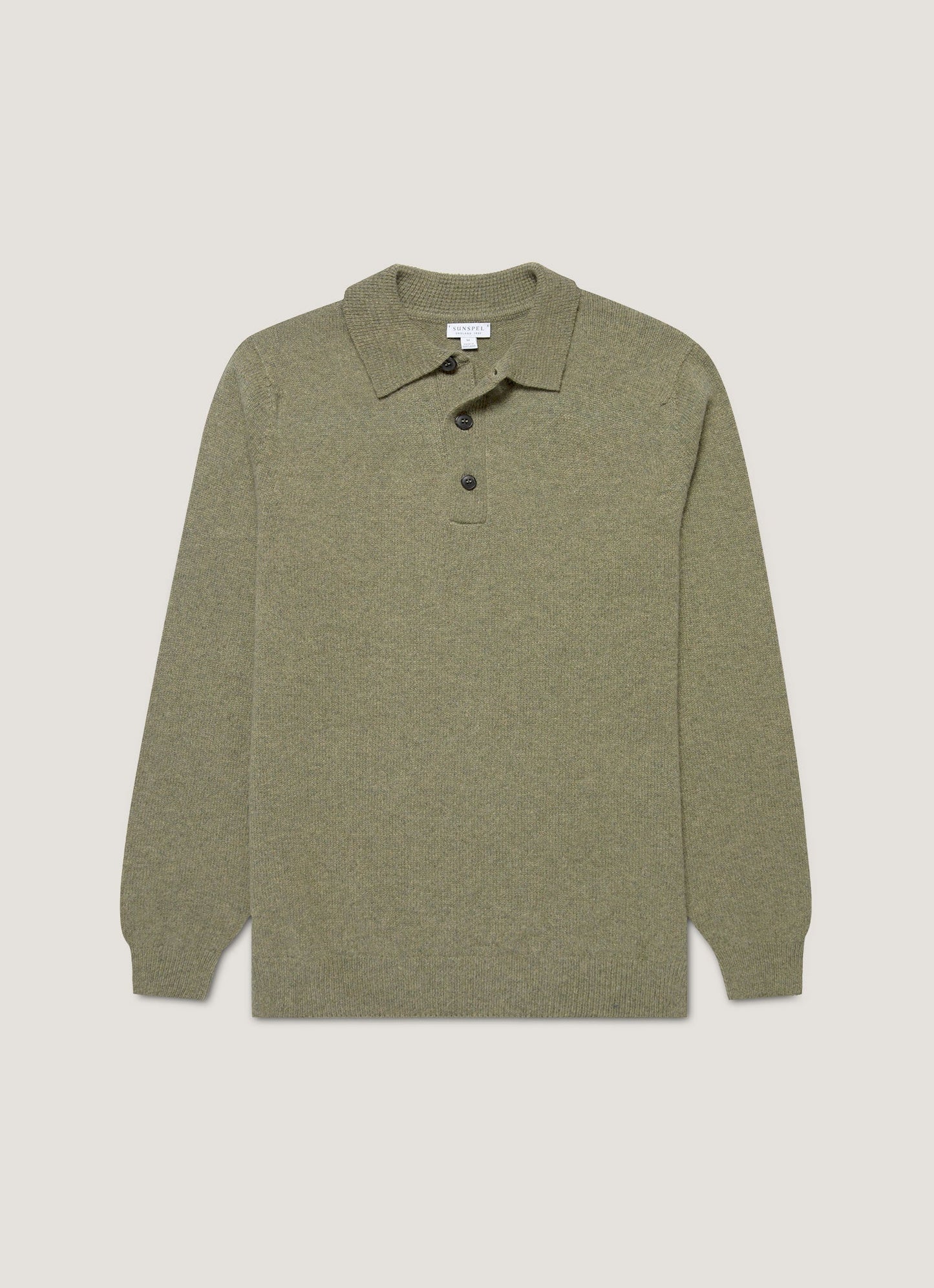 Mens Lambswool Polo Shirt In Sea Moss Mpol8188 Gnim
