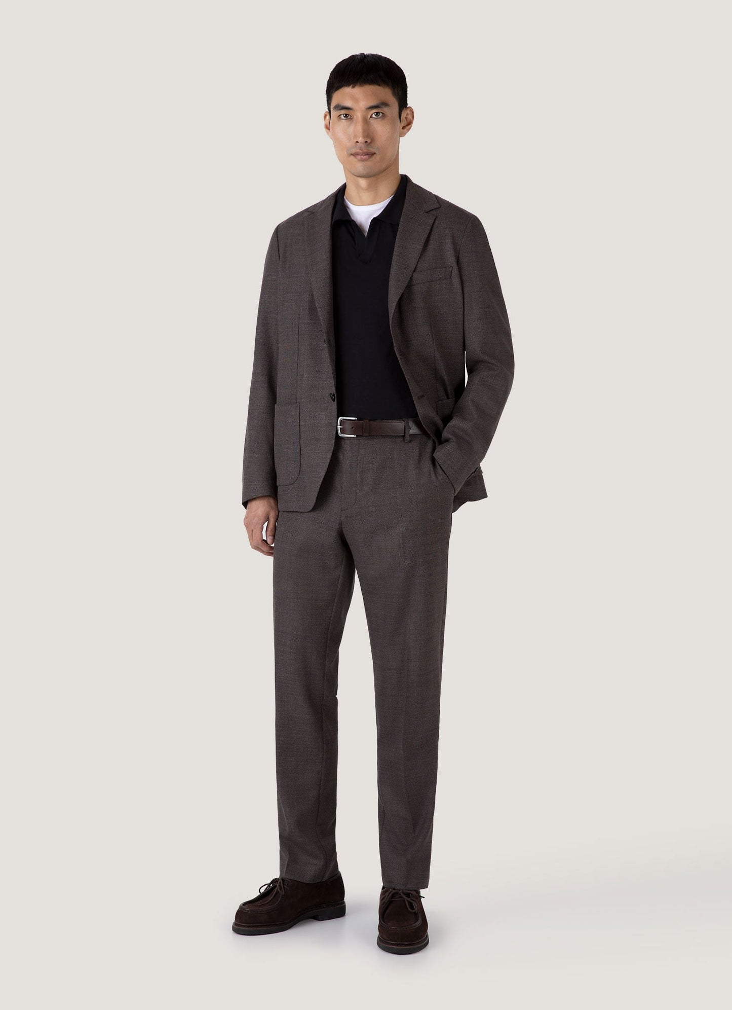 Mens Sea Island Cashmere Polo Shirt In Black Mpol8204 Bkaa