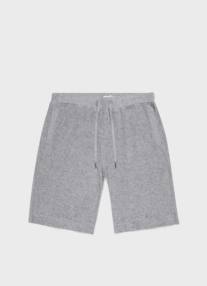 Towelling Short In Grey Melange