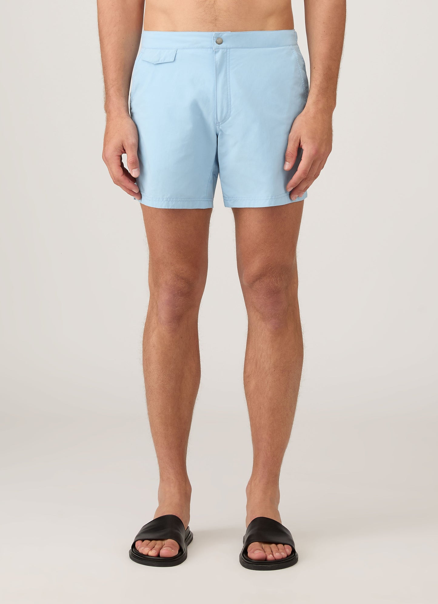 Mens Upcycled Marine Plastic Tailored Swim Short In Light Blue