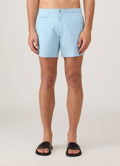 Mens Upcycled Marine Plastic Tailored Swim Short In Light Blue