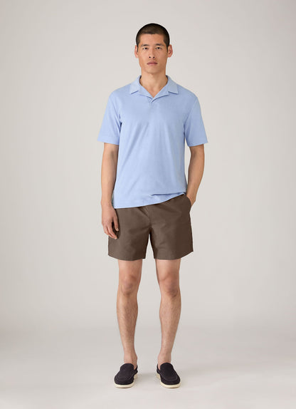 Mens Drawstring Swim Shorts In Dark Walnut Mshr3705 Brgw