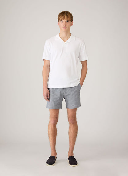Mens Drawstring Swim Shorts In Navy White Mshr3705Txs Stoq