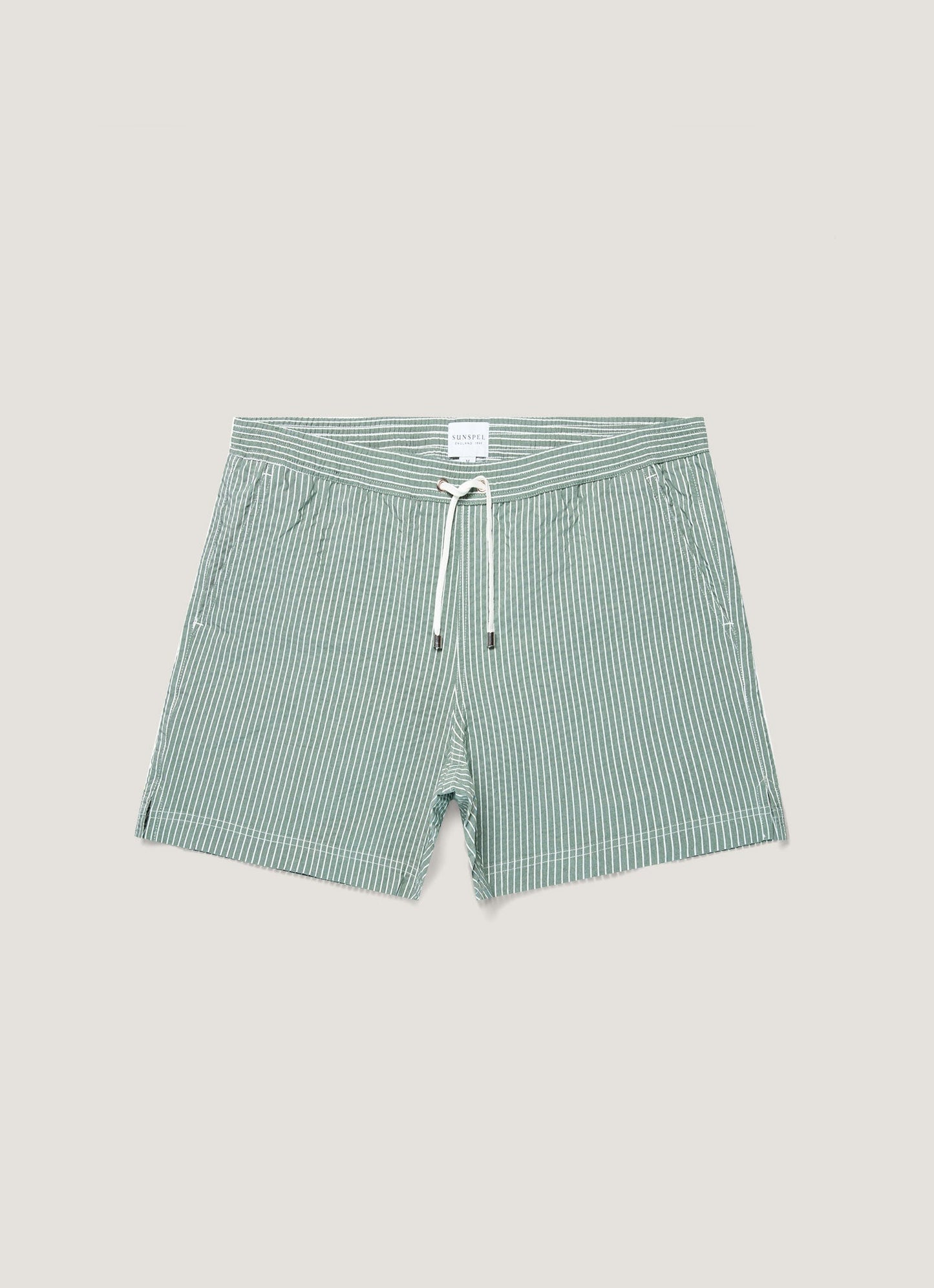 Mens Drawstring Swim Shorts In Bright Green White Mshr3705Txs Stor