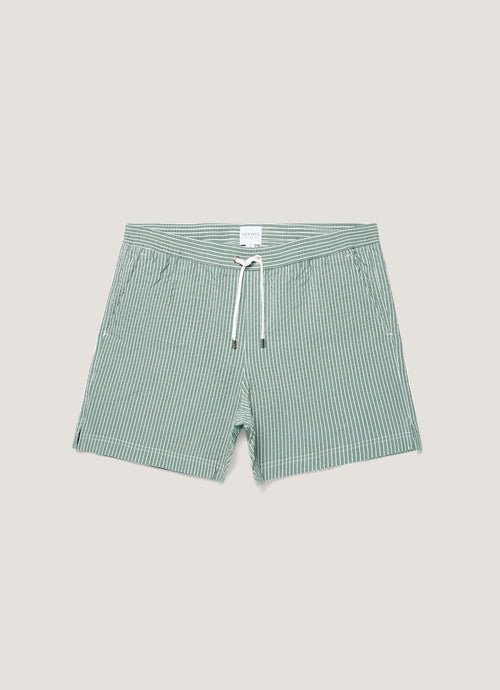Mens Drawstring Swim Shorts In Bright Green White Mshr3705Txs Stor