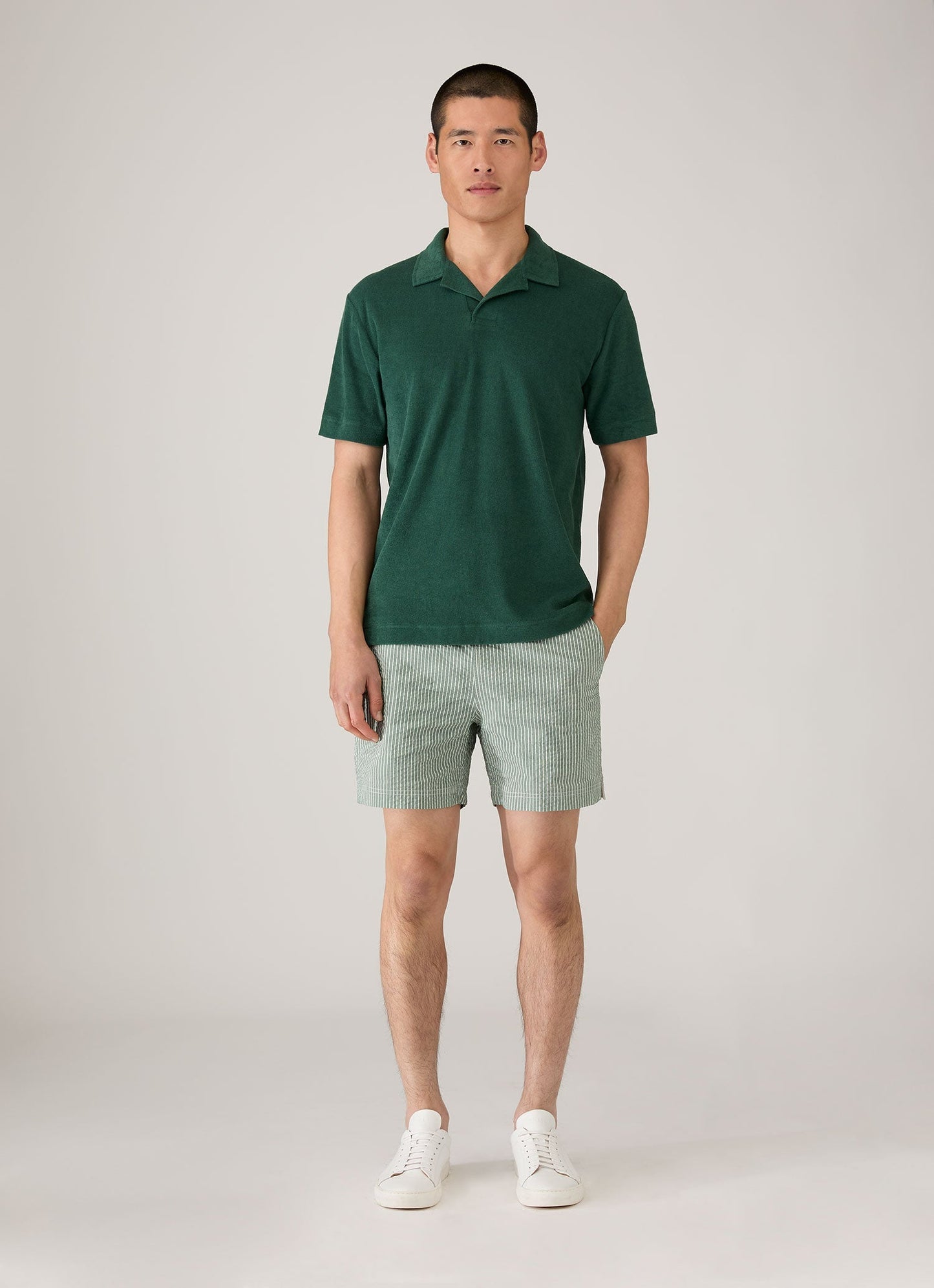 Mens Drawstring Swim Shorts In Bright Green White Mshr3705Txs Stor