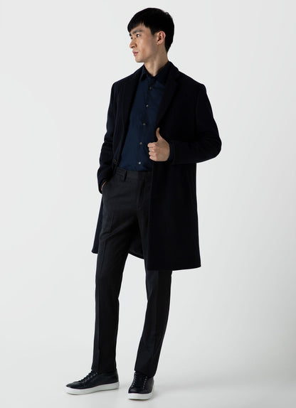 Mens Sea Island Cotton Smart Shirt In Navy
