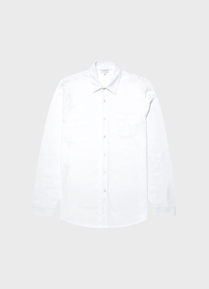 Mens Pima Pique Shirt In White