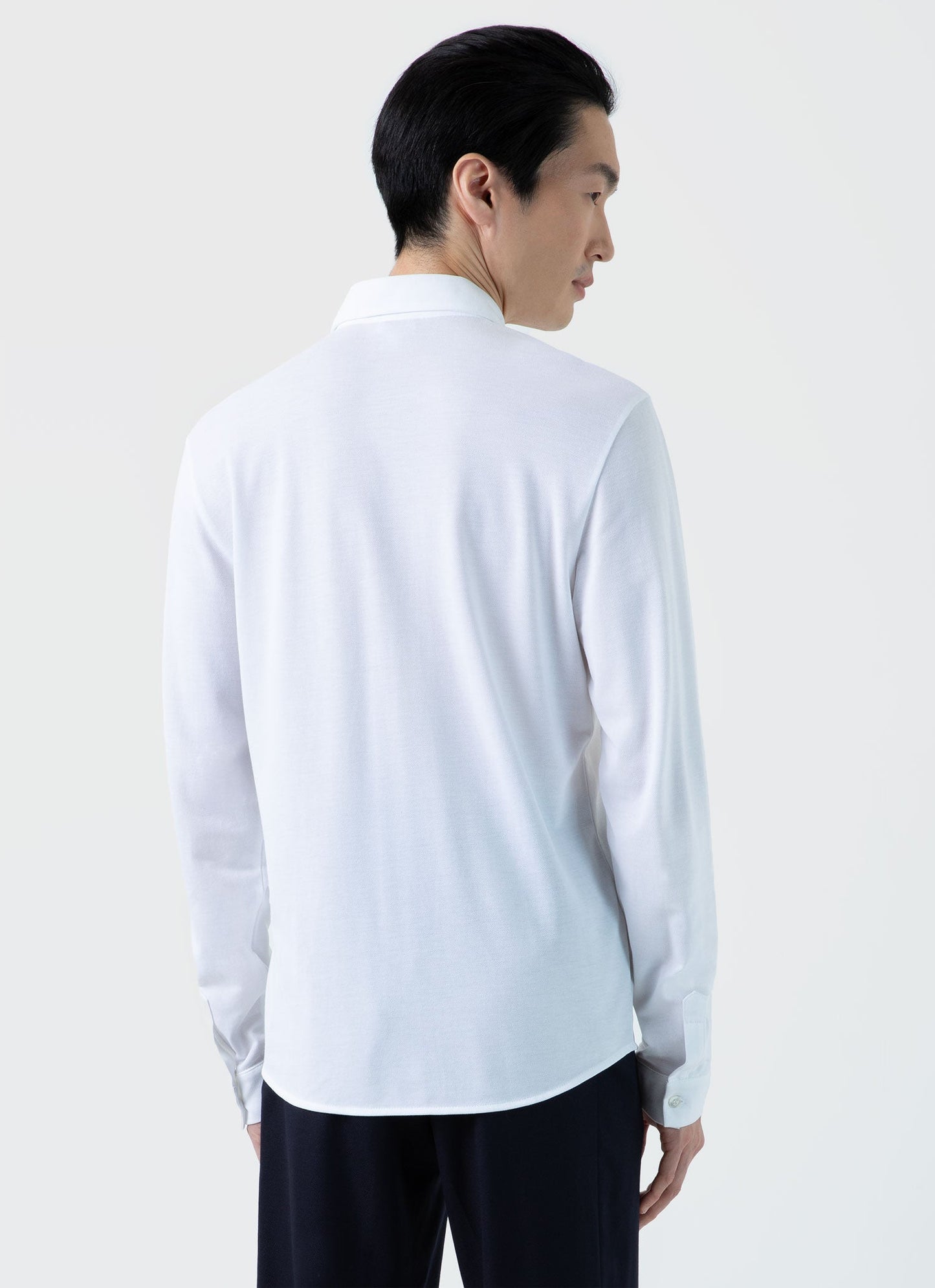 Mens Pima Pique Shirt In White