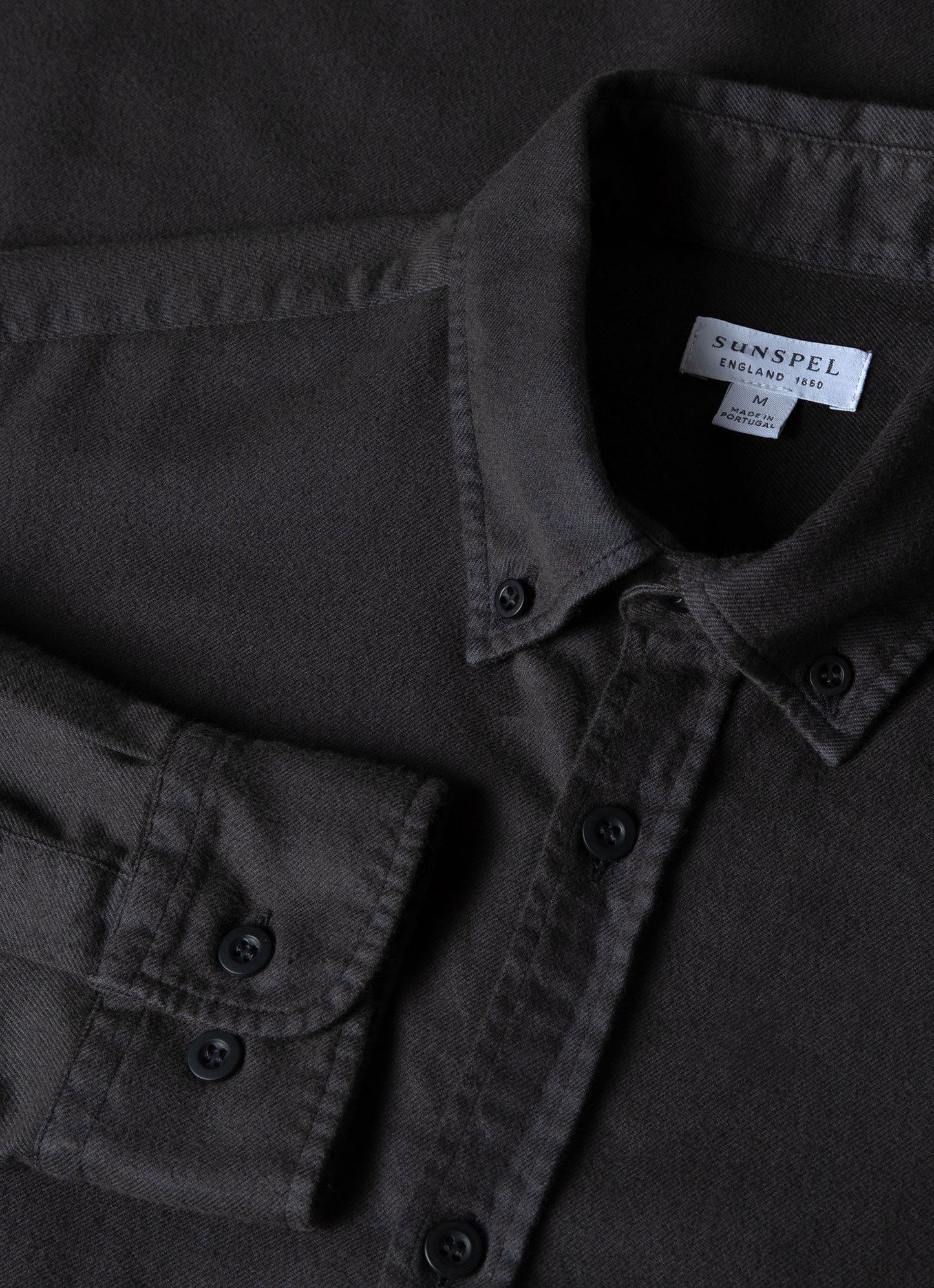 Mens Brushed Cotton Flannel Shirt In Anthracite Msht2074 Gyen
