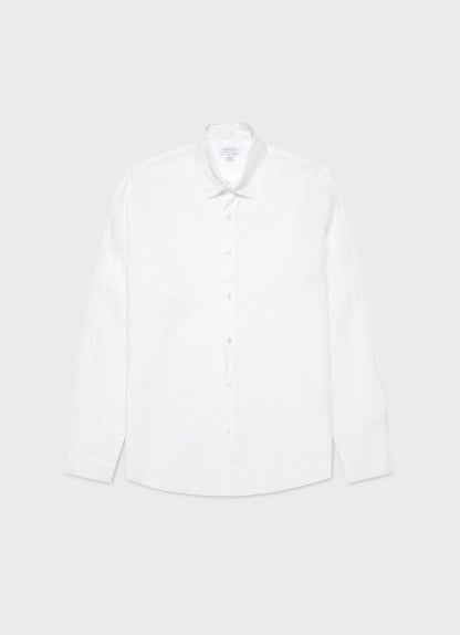Men S Linen Long Sleeve Shirt In White Msht2061 Whaa