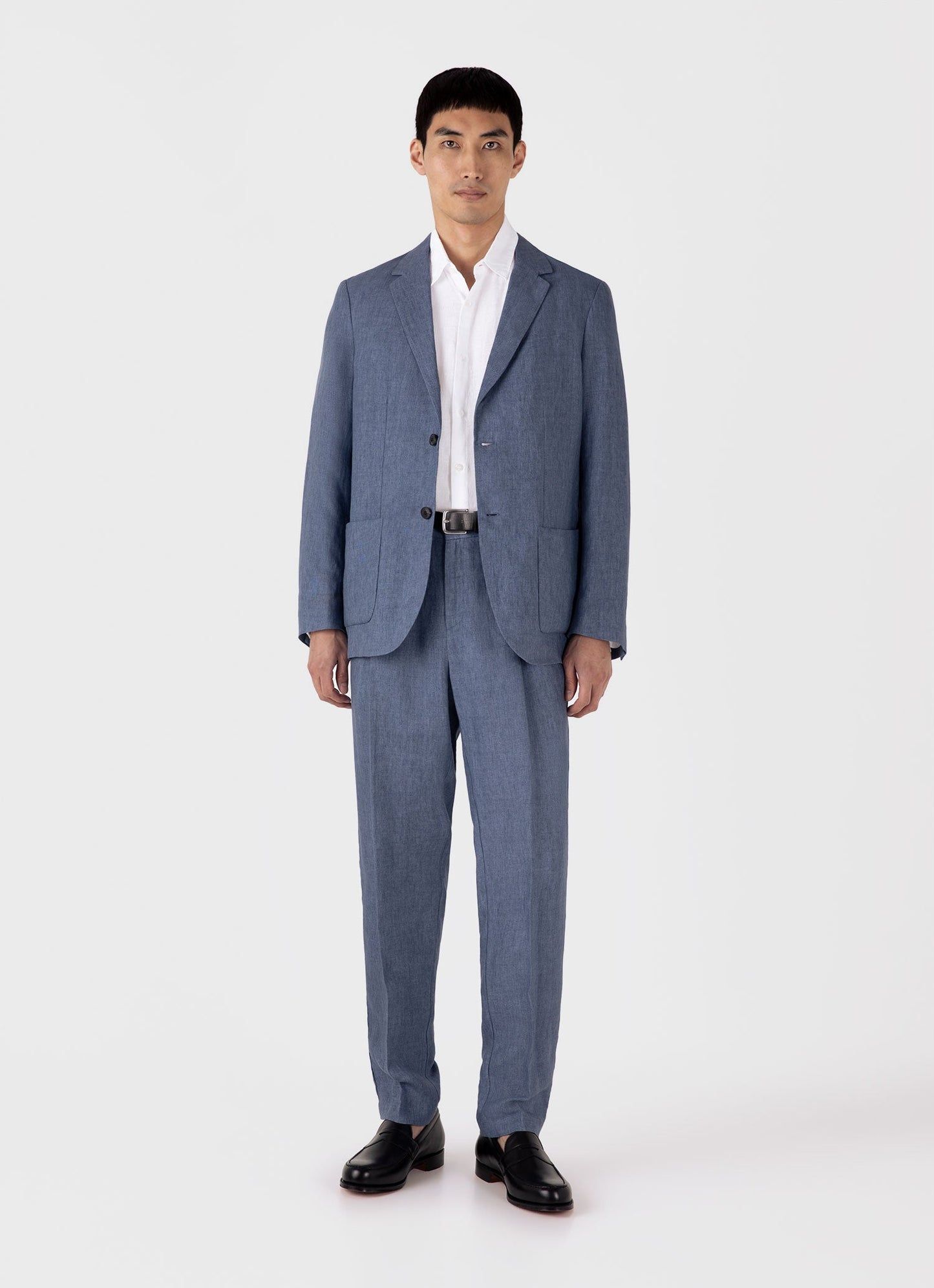 Men S Linen Long Sleeve Shirt In White Msht2061 Whaa