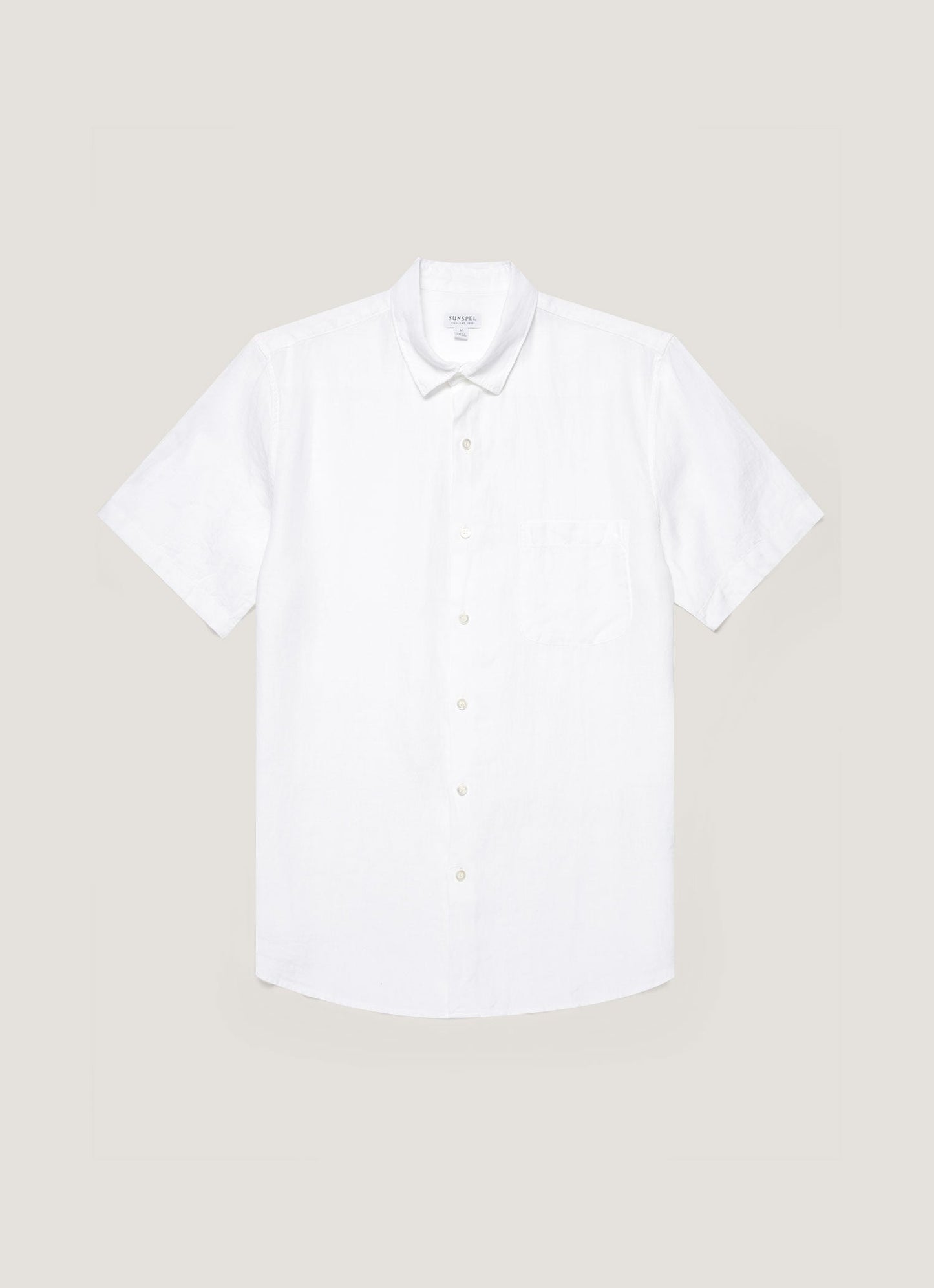 Mens Short Sleeve Linen Shirt In White Msht2119 Whaa