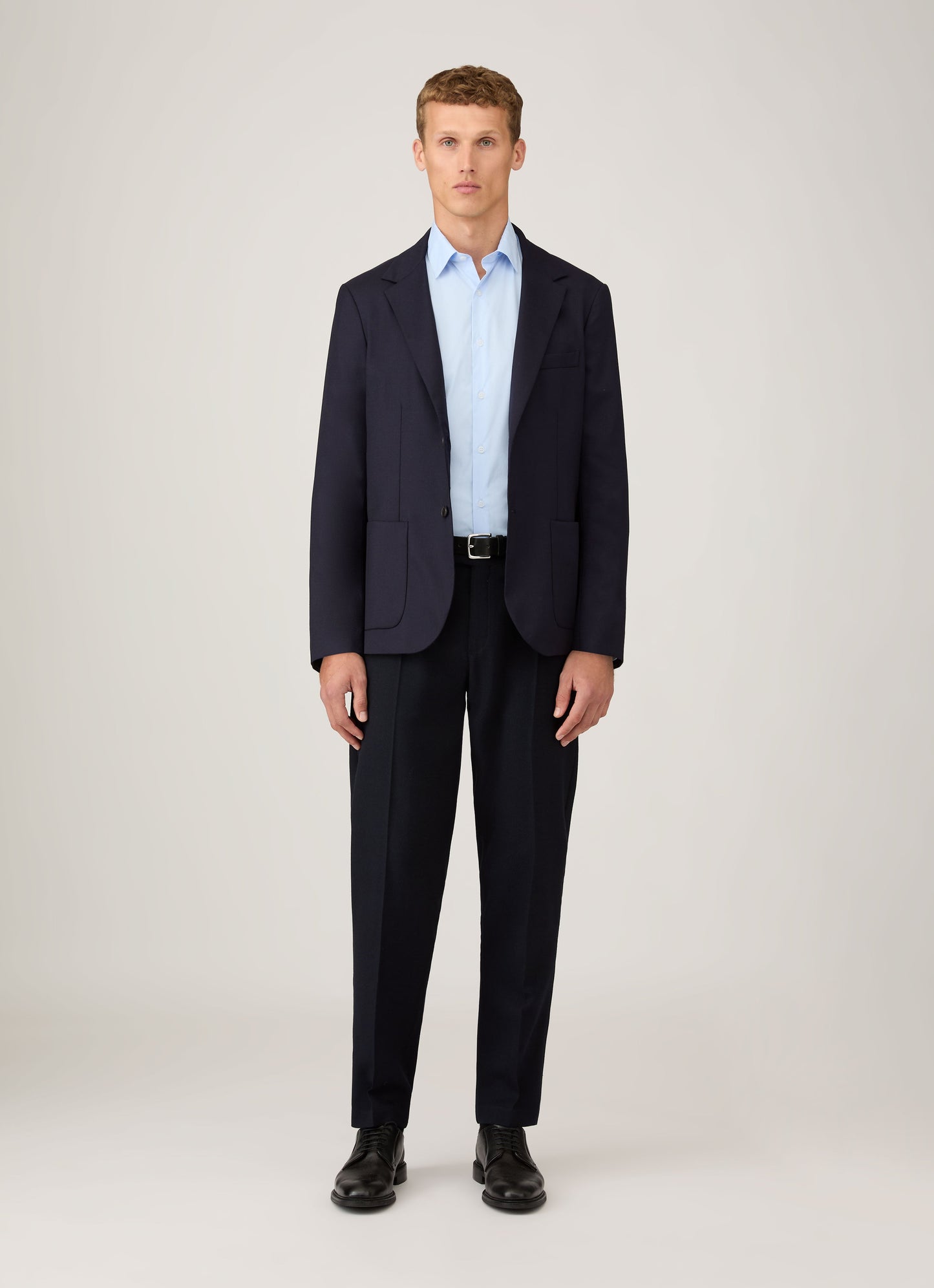 Mens Cotton Stretch Shirt In Light Blue Msht2123 Buud