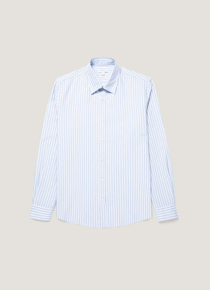 Mens Poplin Shirt In Sky Blue White Navy Msht2153 Stoi