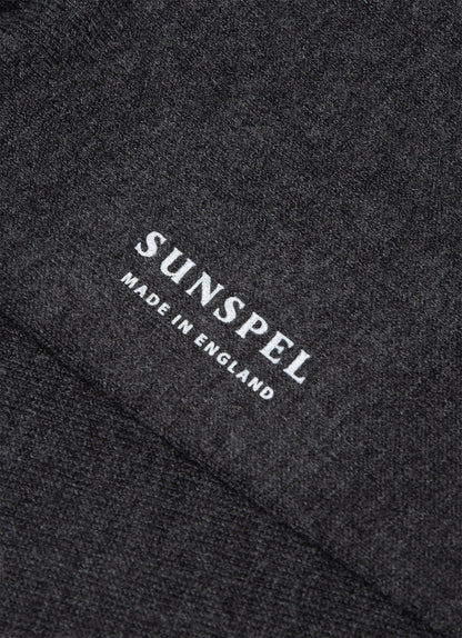 Mens Cotton Socks In Charcoal Melange Msoc9160 Gyad