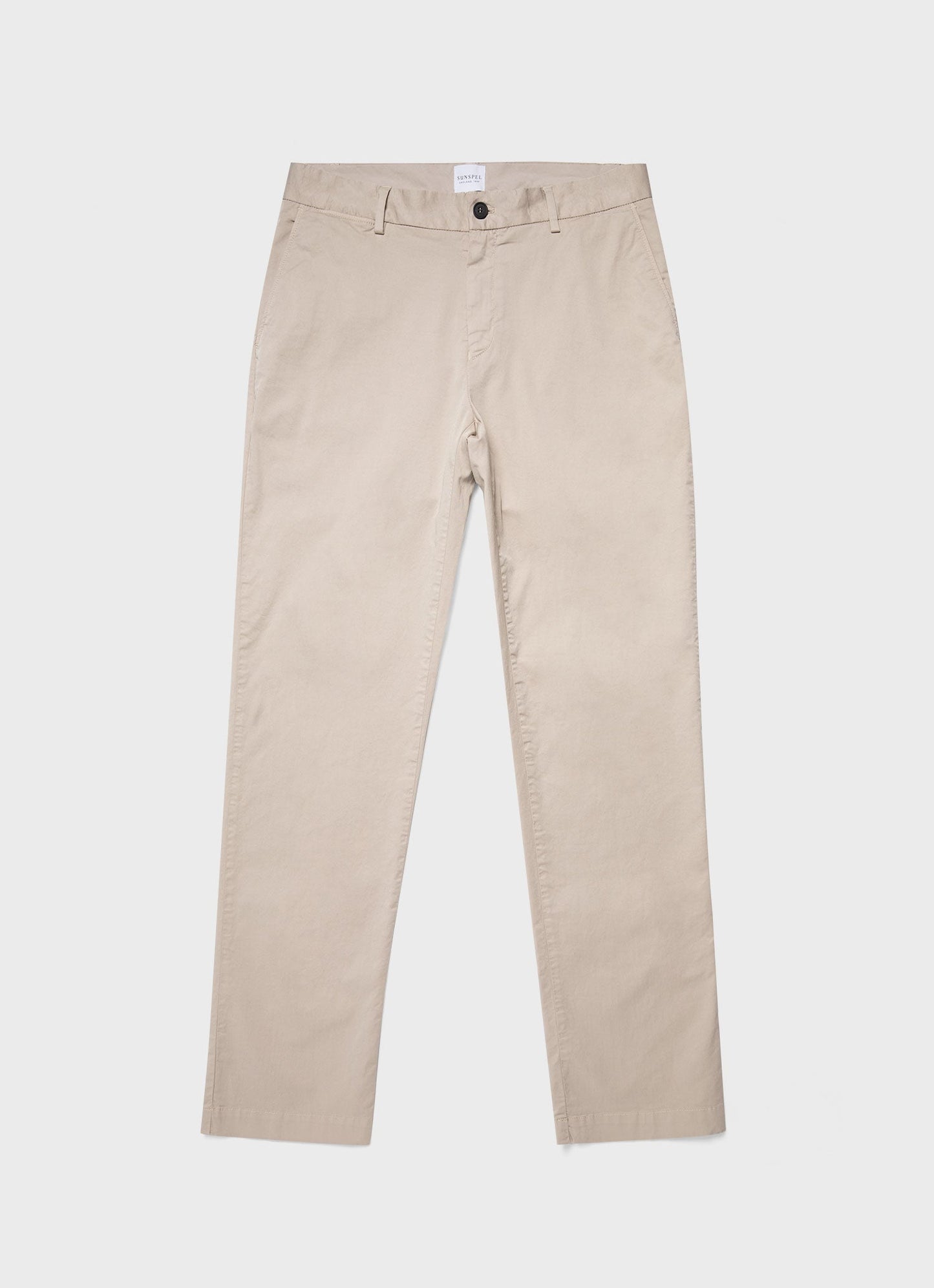 Mens Regular Fit Stretch Chino Light Stone