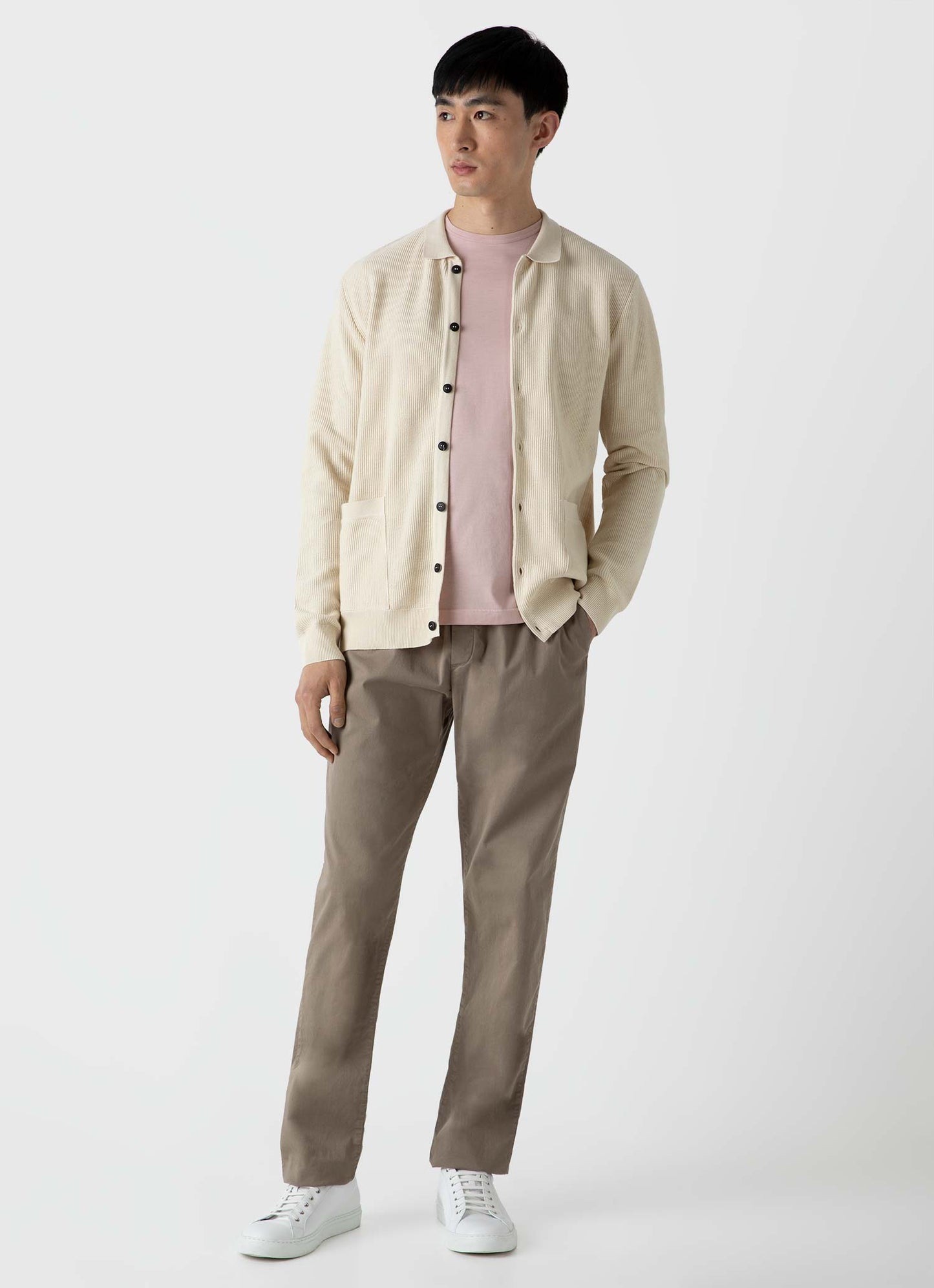 Mens Twill Drawstring Trouser In Dark Stone Mtrs3070 Whdc