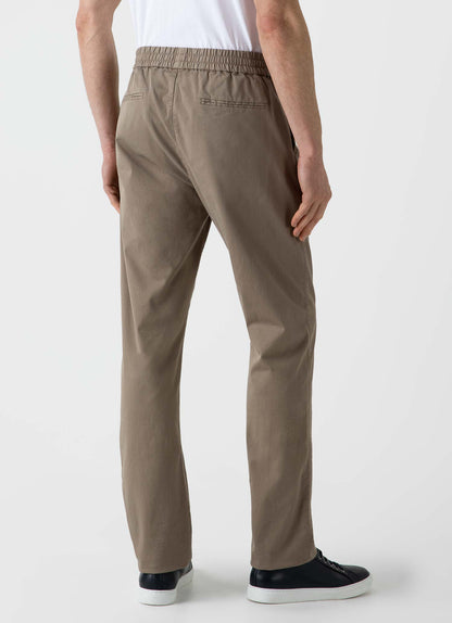 Mens Twill Drawstring Trouser In Dark Stone Mtrs3070 Whdc