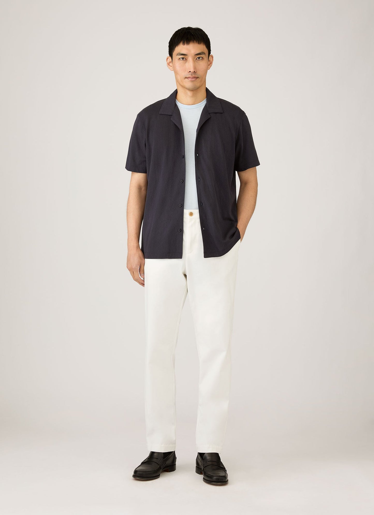 Mens Cotton Drill Trouser In Warm White Mtrs3129 Whig