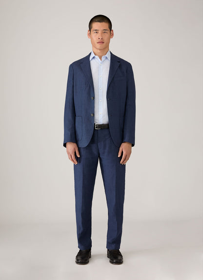 Mens Linen Trouser In Light Navy Mtrs3130 Buaf