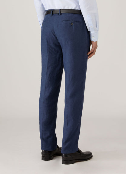 Mens Linen Trouser In Light Navy Mtrs3130 Buaf