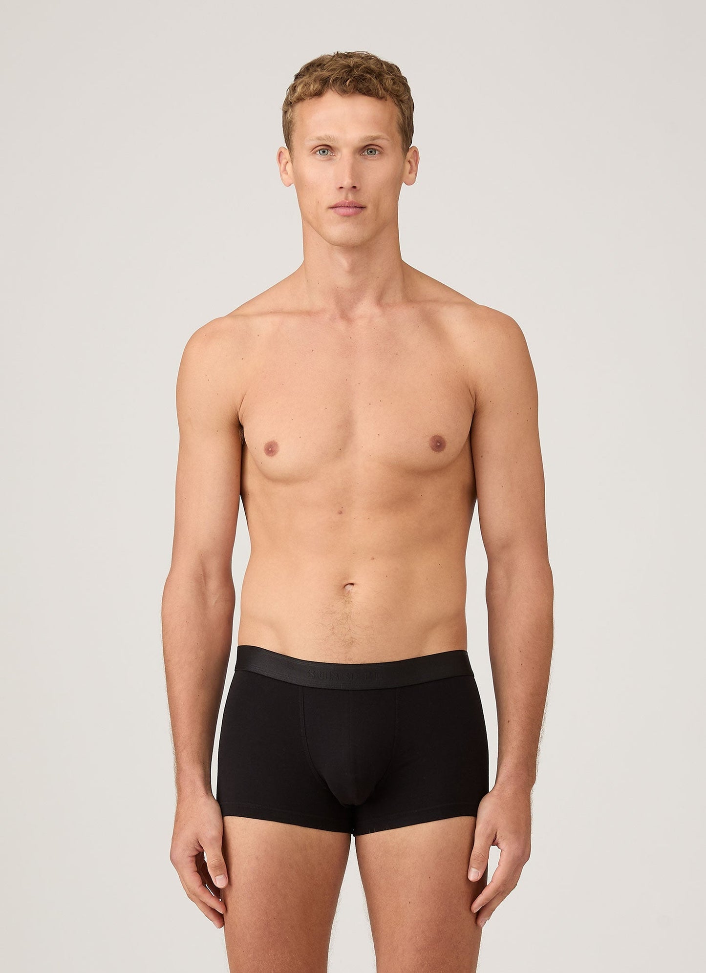 Mens Stretch Cotton Trunks In Black