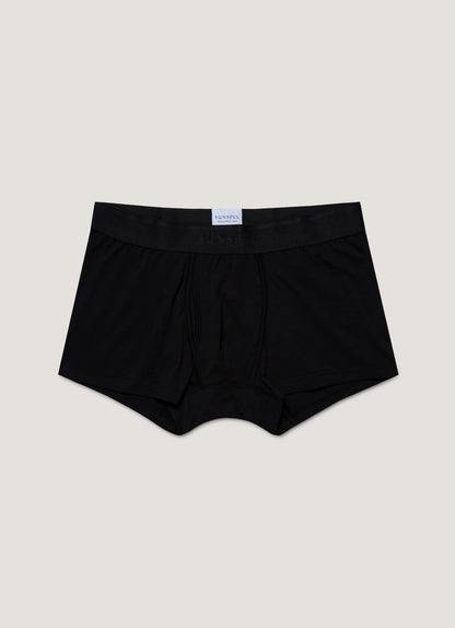 Mens Superfine Cotton Trunks In Black