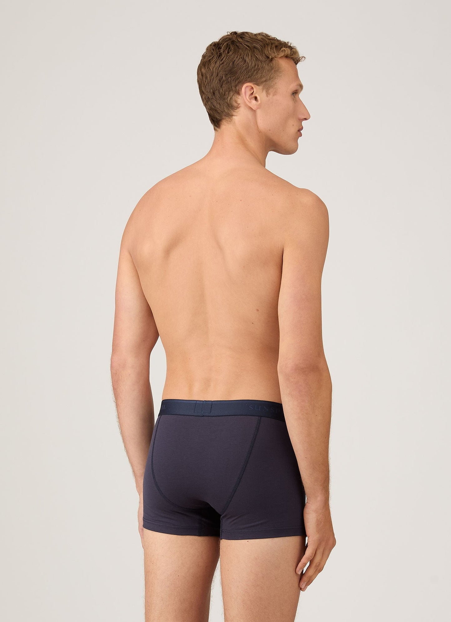 Mens Superfine Cotton Trunks In Navy Mtru4619 Buaa