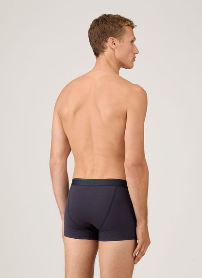 Mens Superfine Cotton Trunks In Navy Mtru4619 Buaa