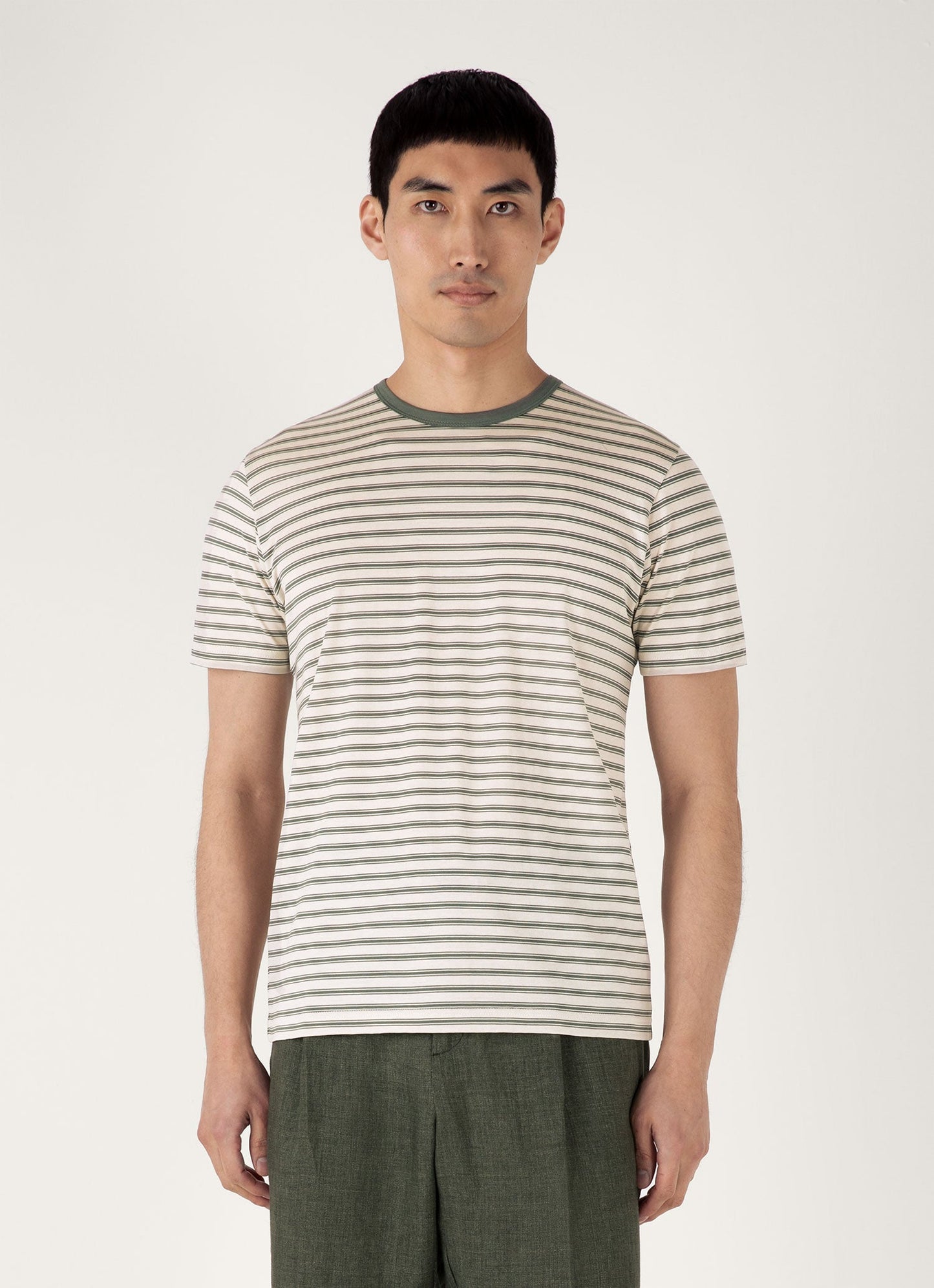 Mens Classic Tshirt In Dusk Green Undyed Mtsh0001Vs Stne