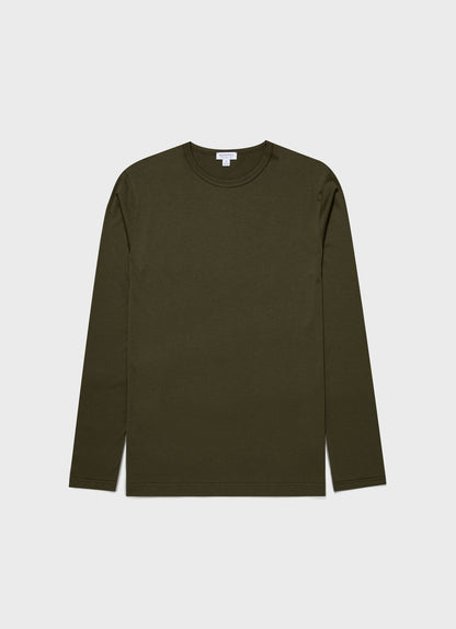 Mens Long Sleeve Classic Tshirt In Pine Green Mtsh0003 Gnhz