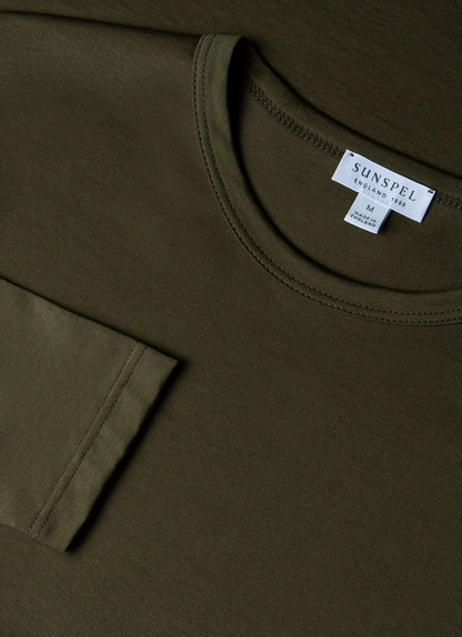 Mens Long Sleeve Classic Tshirt In Pine Green Mtsh0003 Gnhz