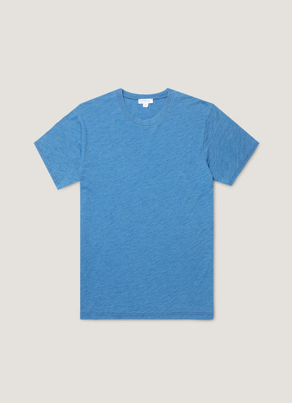 Mens Riviera Midweight Tshirt In Mid Indigo Wash Mtsh0007R Buvz