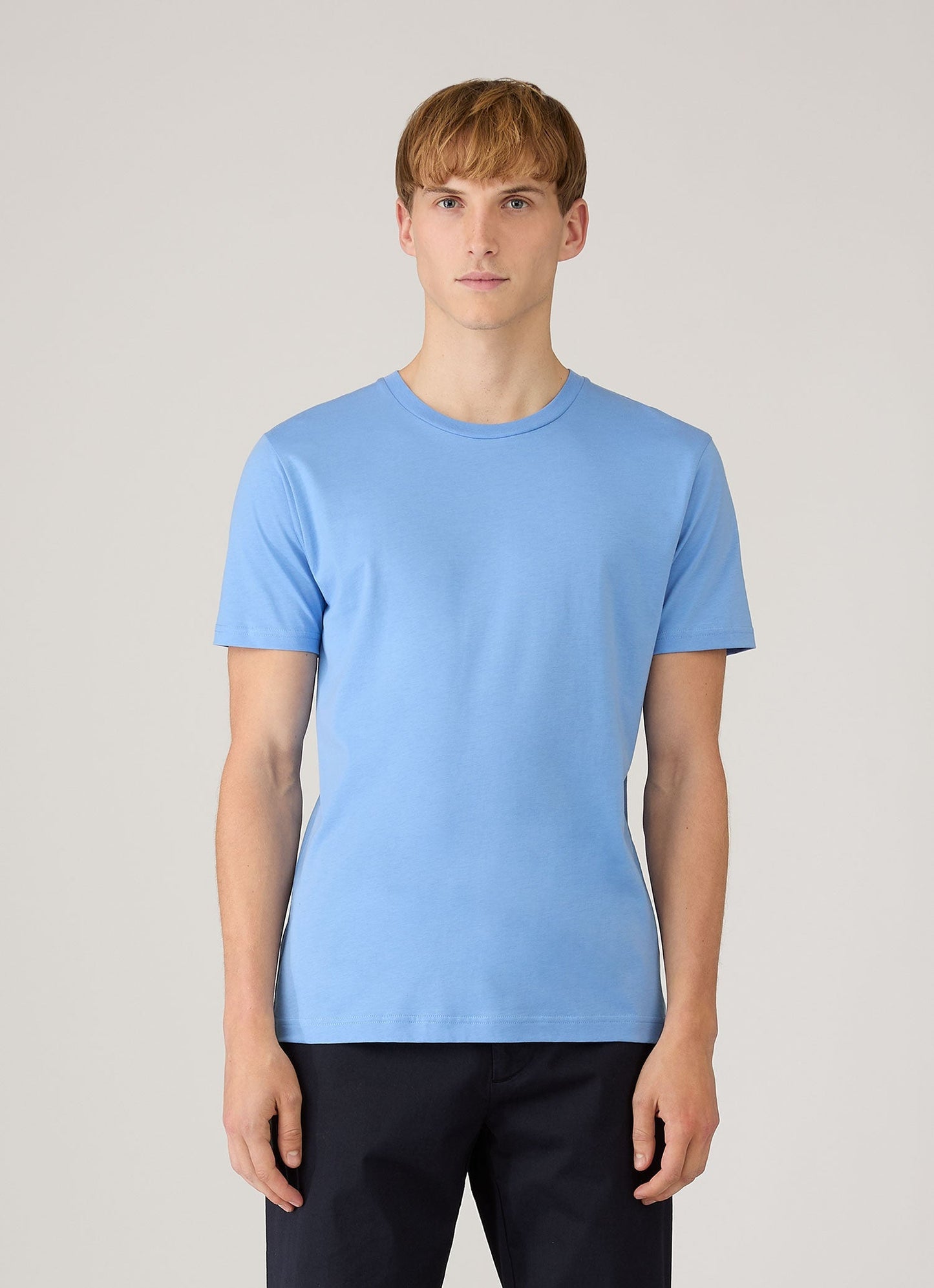 Mens Riviera Midweight Tshirt In Azure Blue Mtsh0007R Buww