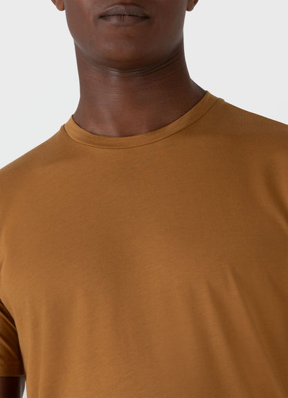 Mens Riviera Midweight Tshirt In Golden Brown Mtsh0007S Brfo