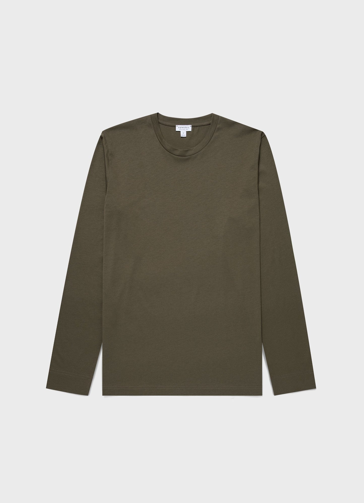 Mens Long Sleeve Riviera Midweight Tshirt In Khaki Mtsh0136S Gngy