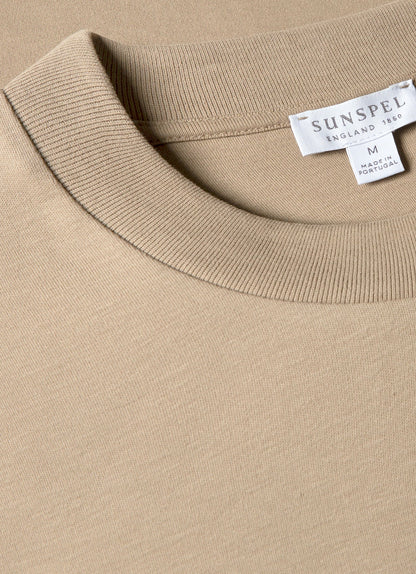 Mens Relaxed Fit Heavyweight Tshirt In Mink Mtsh0181 Brgb