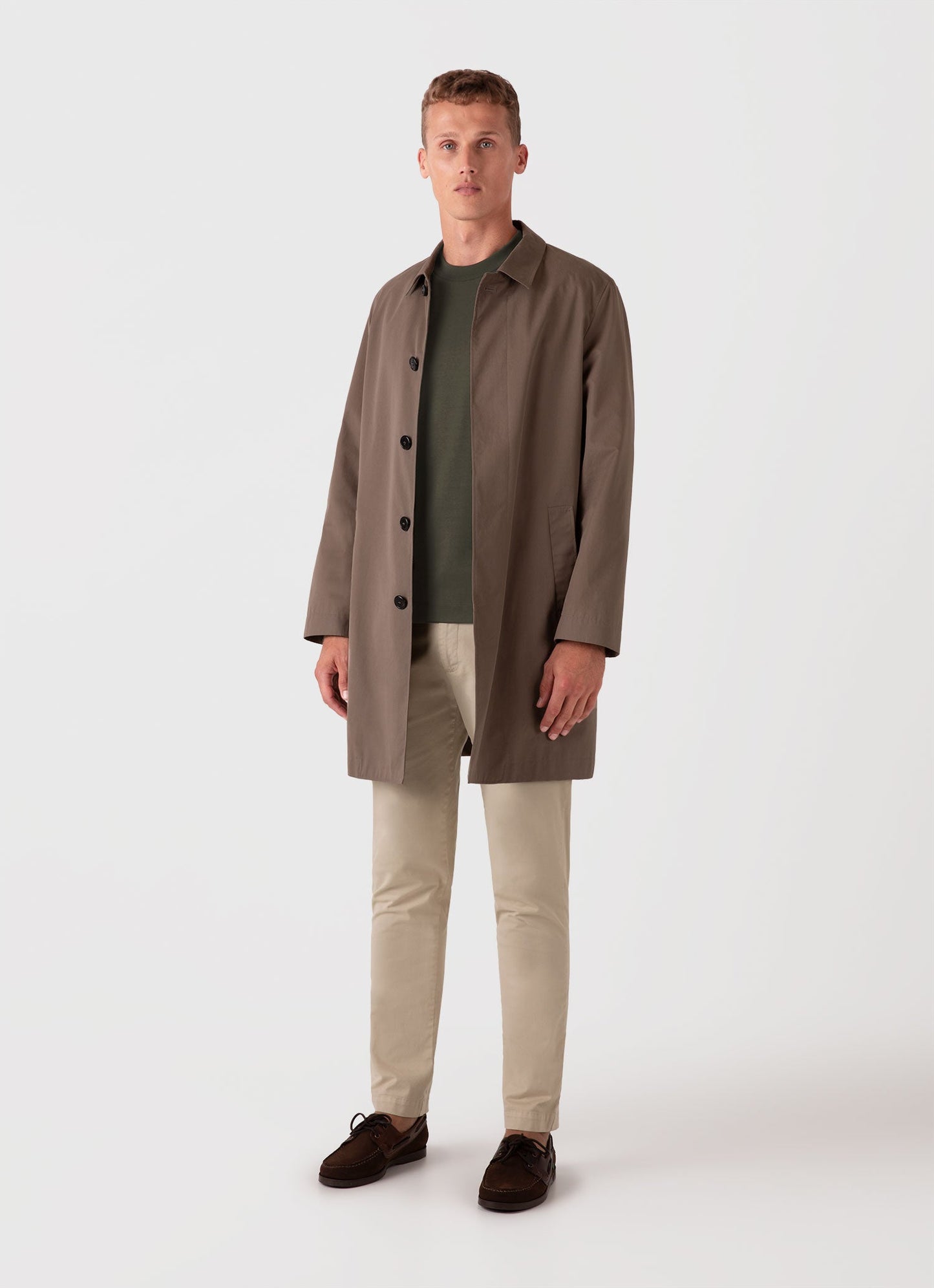 Mens Relaxed Fit Heavyweight Tshirt In Khaki Mtsh0181 Gngy