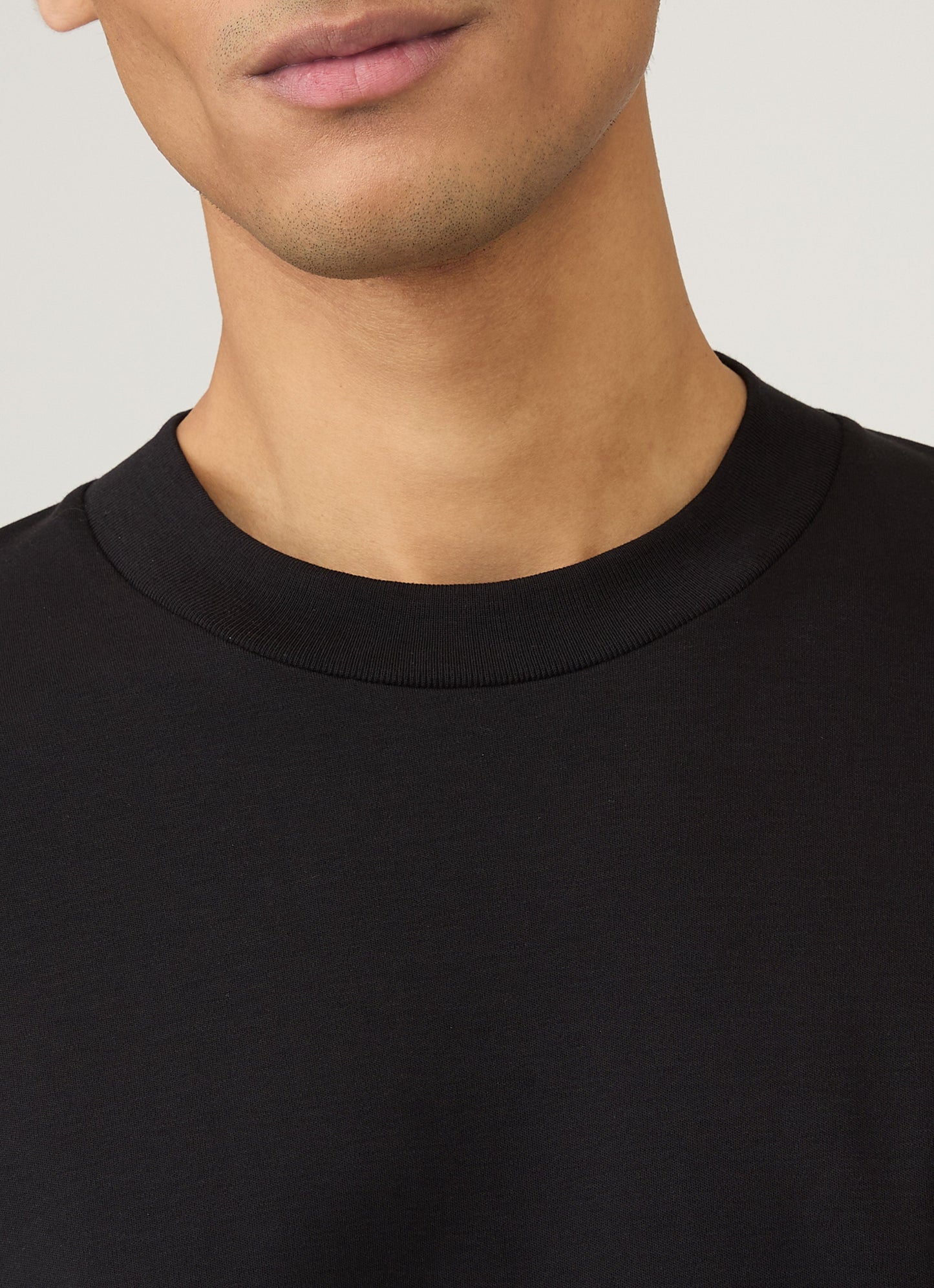Mens Long Sleeve Heavyweight Tshirt In Black Mtsh0182 Bkaa