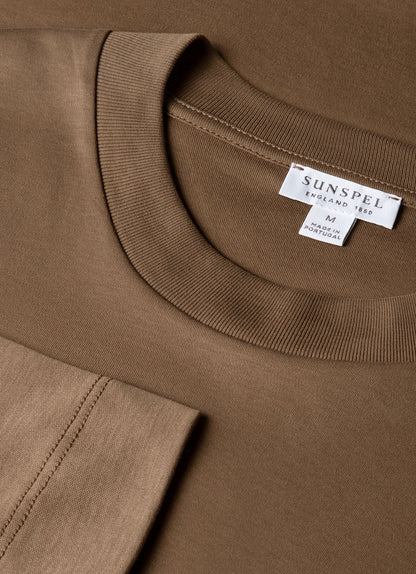 Mens Long Sleeve Heavyweight Tshirt In Dark Cedar Mtsh0182 Brgr