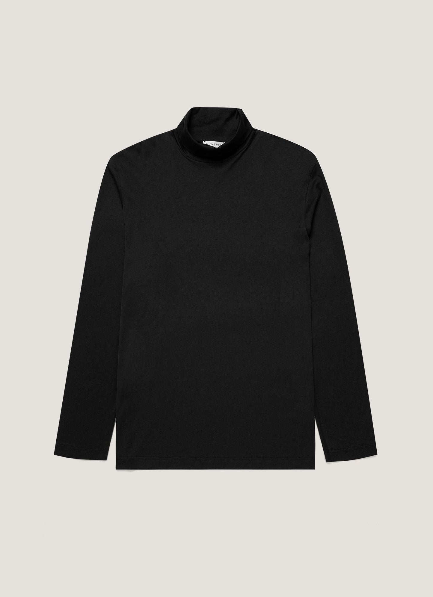 Mens Roll Neck Heavyweight Tshirt In Black Mtsh0196 Bkaa